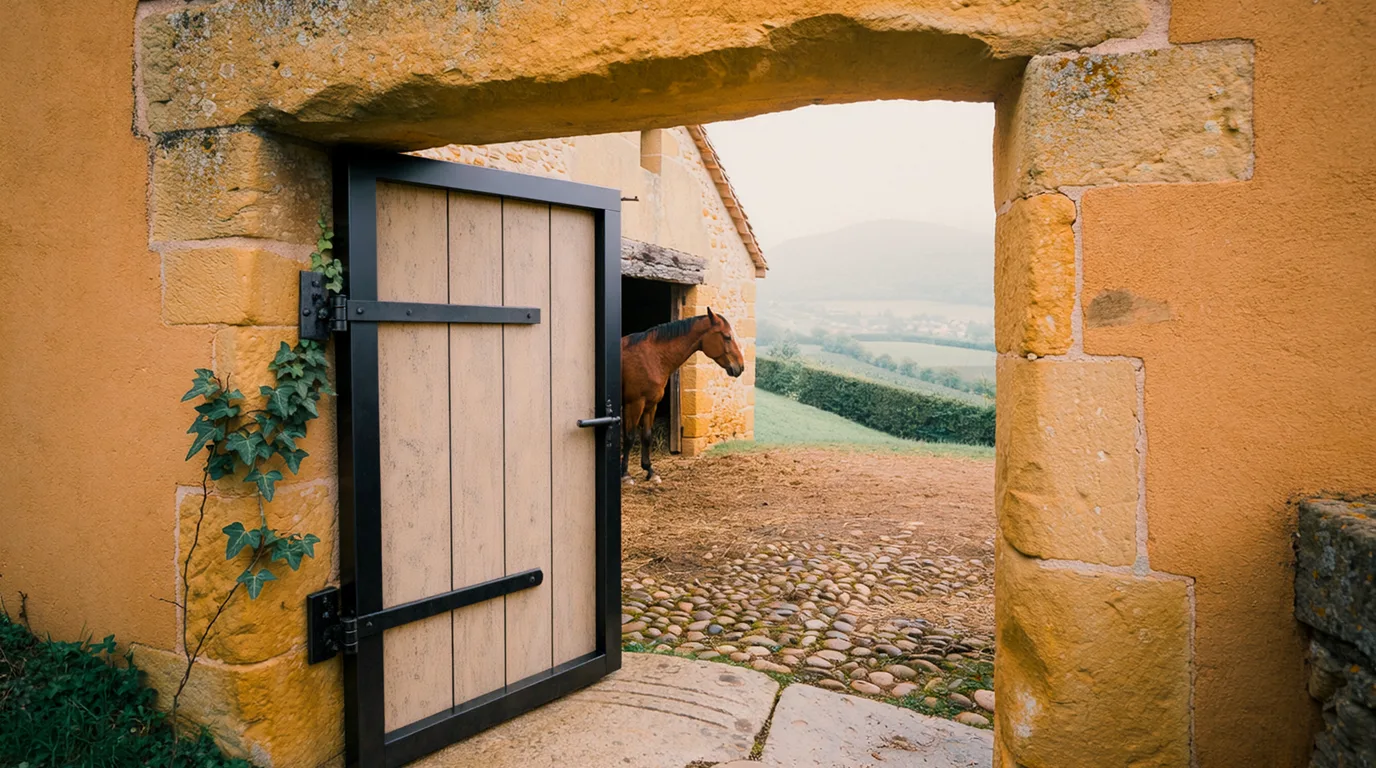 Entrée, Haras des Sables, centre équestre à Sermérieu