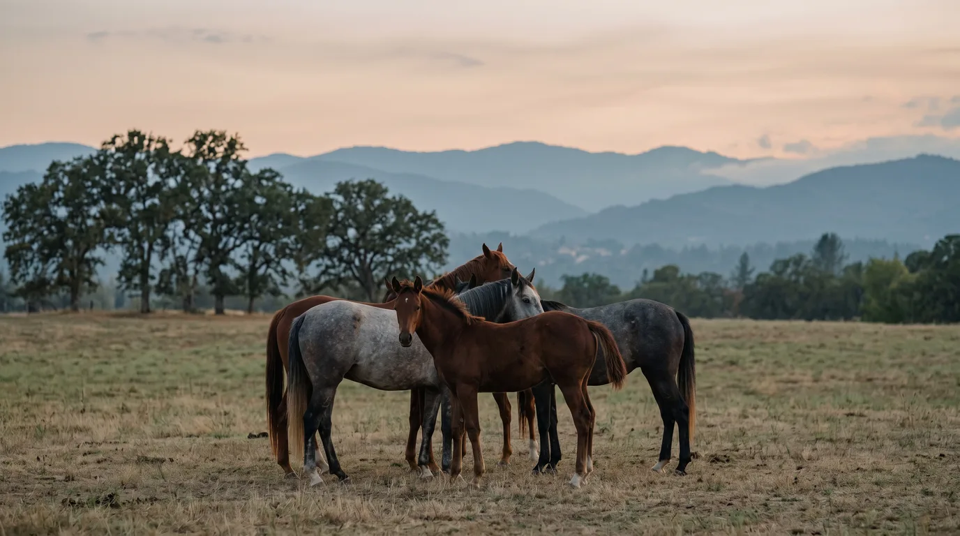 Chevaux en liberté, Haras des Sables, Isère